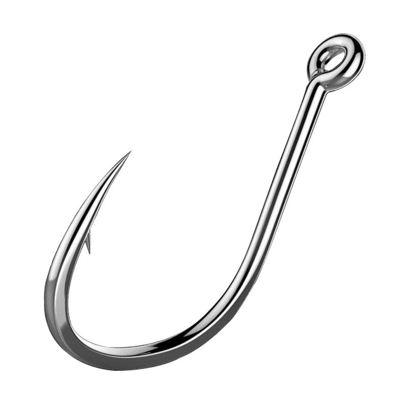 Dyxssm 150pcs/lot Circle Fishing Hooks Extra Strength Octopus Barb Fishing Hook with Offset Ponit (1/0# (150pcs)) - Image 1